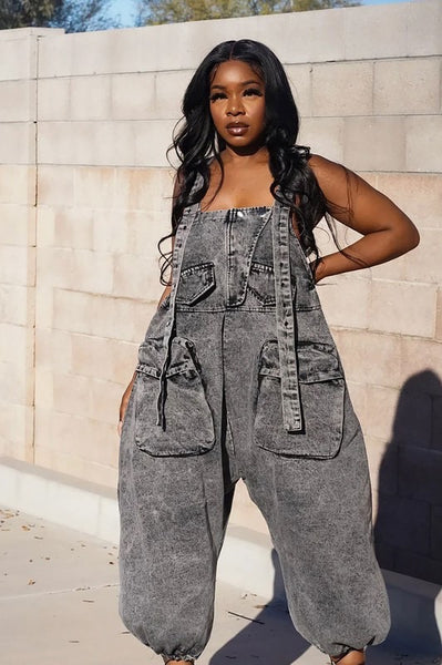 Oversized Vintage Denim Jumpsuit
