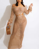 Hollow Knit Cover Up