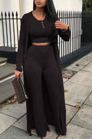 Three piece Cardigan pants set