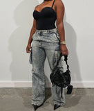 Charcoal Vintage Cargo Pants