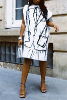 Blazer Printed Shirt Dress