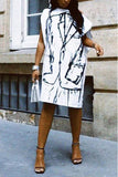 Blazer Printed Shirt Dress