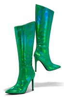 Metallic Tall Heel Boots