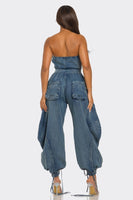Corset Denim Jumpsuit