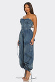 Corset Denim Jumpsuit
