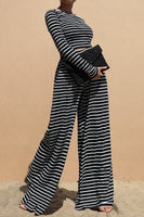 Stripe Knitted Pants Set