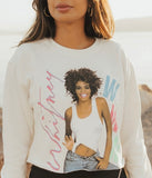 Whitney Houston Vintage Crop Sweater