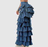 Ruffled & Layered Jeans