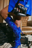 Metallic Tall Heel Boots