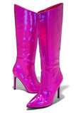 Metallic Tall Heel Boots