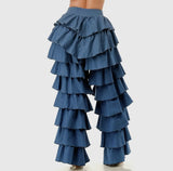 Ruffled & Layered Jeans