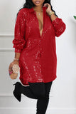 Sequins Shirt Dress