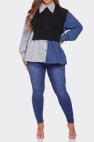 Denim Vest & Shirt Set
