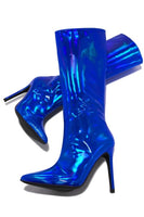 Metallic Tall Heel Boots