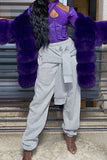 Solid knot front sweatpants