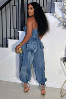 Corset Denim Jumpsuit