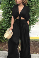 Chic V-neck Pants Set