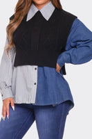 Denim Vest & Shirt Set