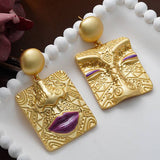 Tribal Face Earrings