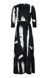 Black & White Abstract Maxi Dress