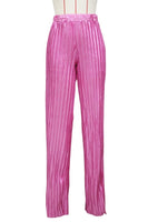 Glitter Pleated High Waist Pants
