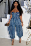 Corset Denim Jumpsuit