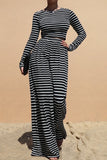 Stripe Knitted Pants Set