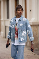 Denim Bloom Pants Set