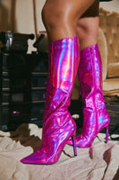 Metallic Tall Heel Boots
