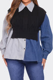 Denim Vest & Shirt Set