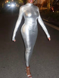 Metallic Cocktail MIDI Dress