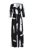 Black & White Abstract Maxi Dress