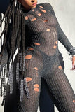 Cutout Crochet Jumpsuit