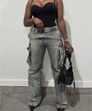 Charcoal Vintage Cargo Pants