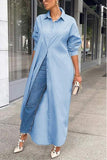 Collared Shirt Maxi Dress