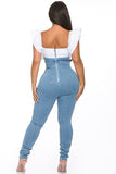 Luxe Split Denim Jumpsuit