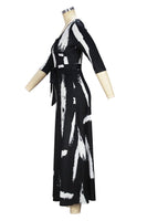 Black & White Abstract Maxi Dress