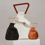 Sculpted Vegan Leather Handbag