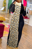 Leopard Print Overthrow Sweater
