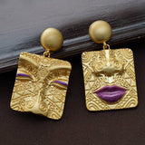 Tribal Face Earrings