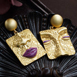 Tribal Face Earrings