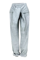 Solid knot front sweatpants