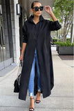 Collared Shirt Maxi Dress