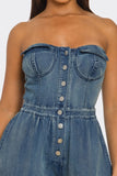 Corset Denim Jumpsuit