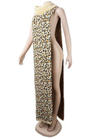 Leopard Print Overthrow Sweater