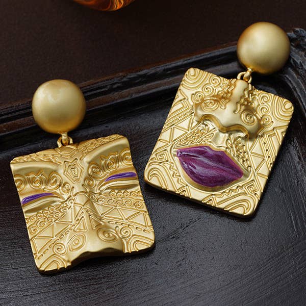 Tribal Face Earrings