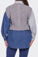 Denim Vest & Shirt Set