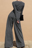Stripe Knitted Pants Set