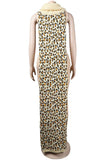 Leopard Print Overthrow Sweater
