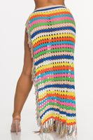 Rainbow Crochet Cover Skirt